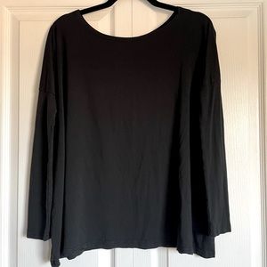 Women’s Nectar Clothing Long Sleeve Stretch Blouse - Black